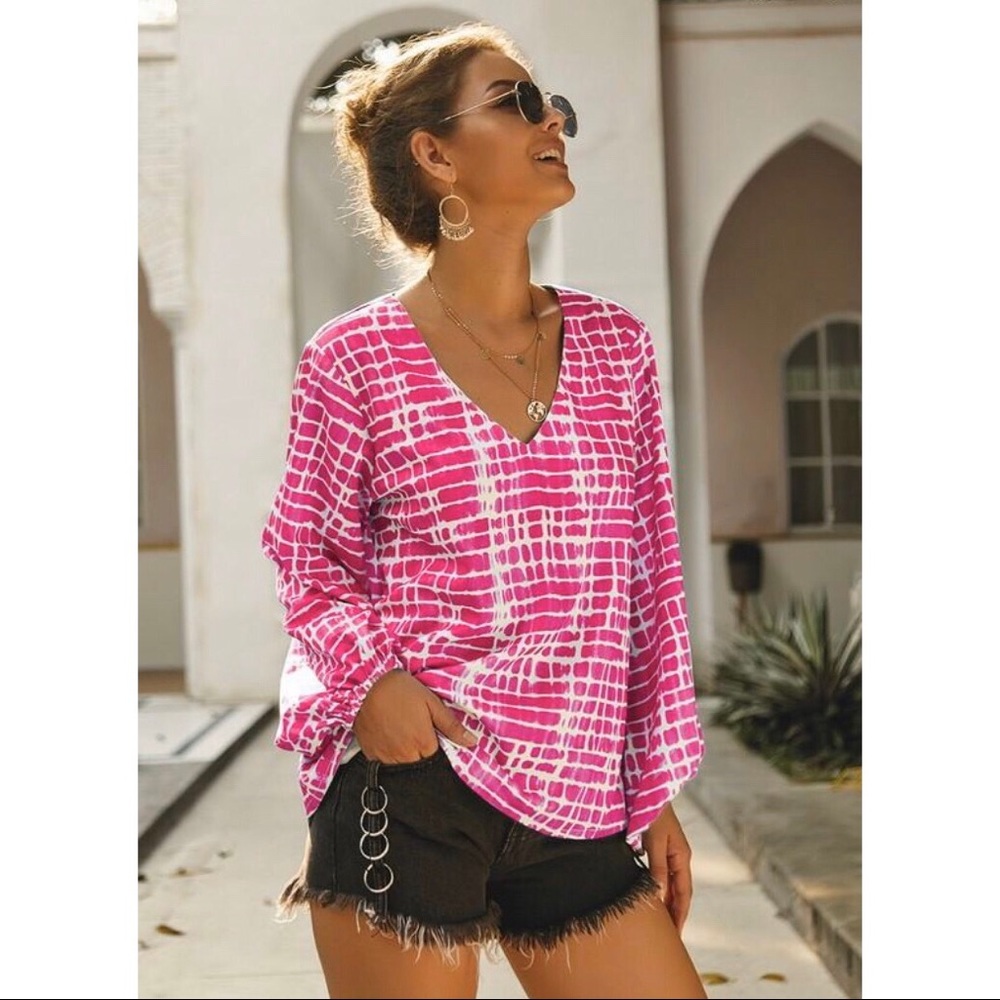 Crocodile print top